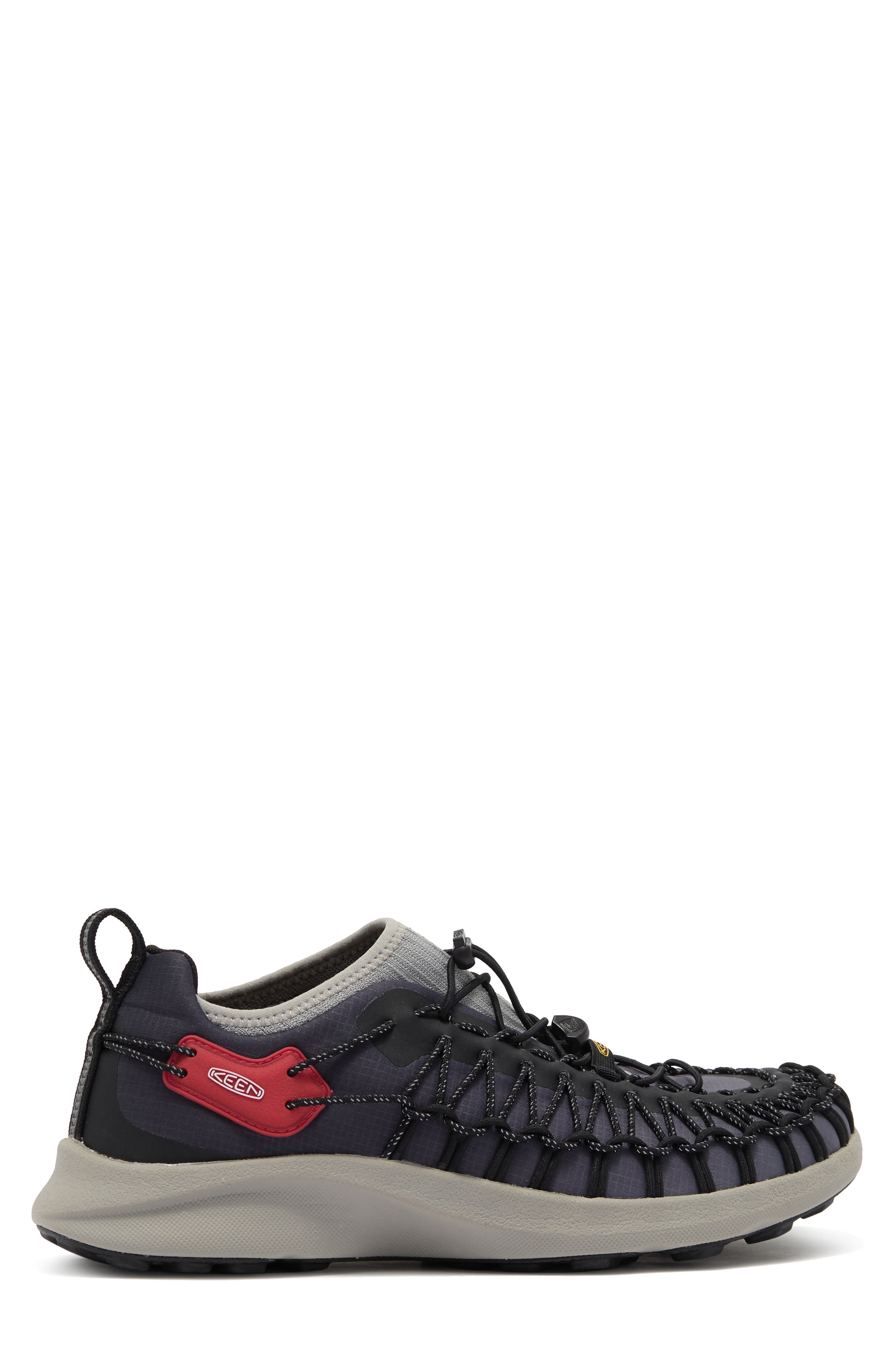 Uneek Sneaker, Alternate, color, BLACK/ RED