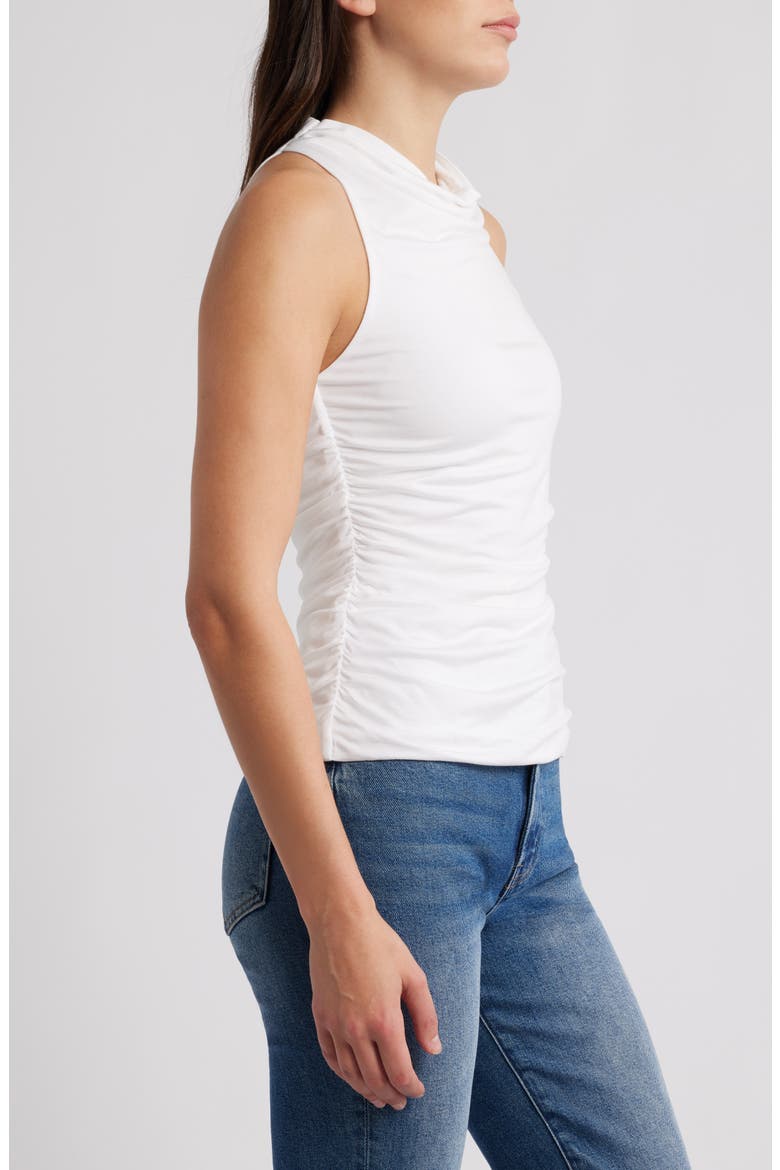 Gibson Ruched Cowl Neck Top, Alternate, color, SUMMER WHITE