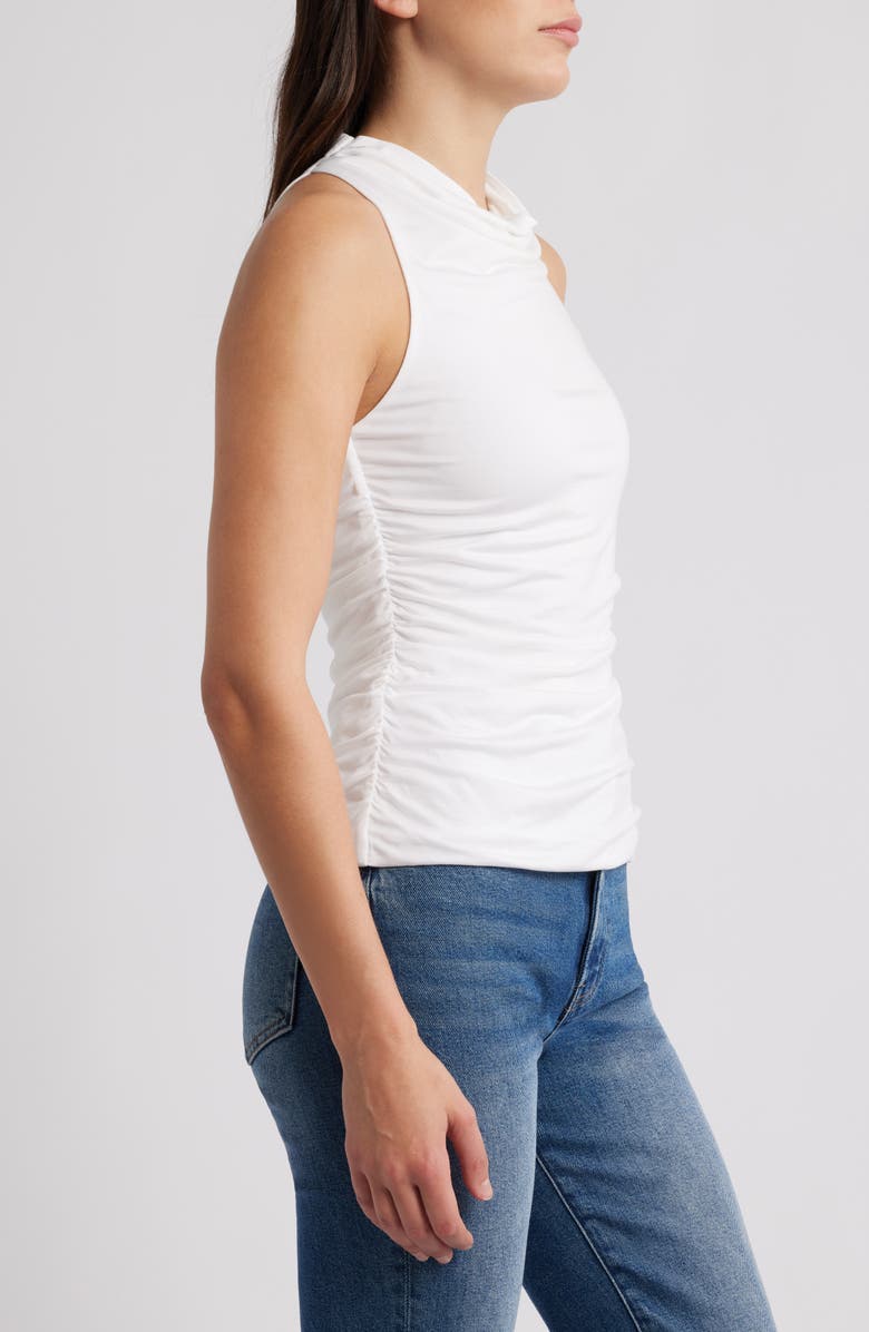 French Connection Gibson Ruched Cowl Neck Top, Alternate, color, Summer White