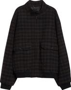 PALMES Plaid Wool Blouson Jacket