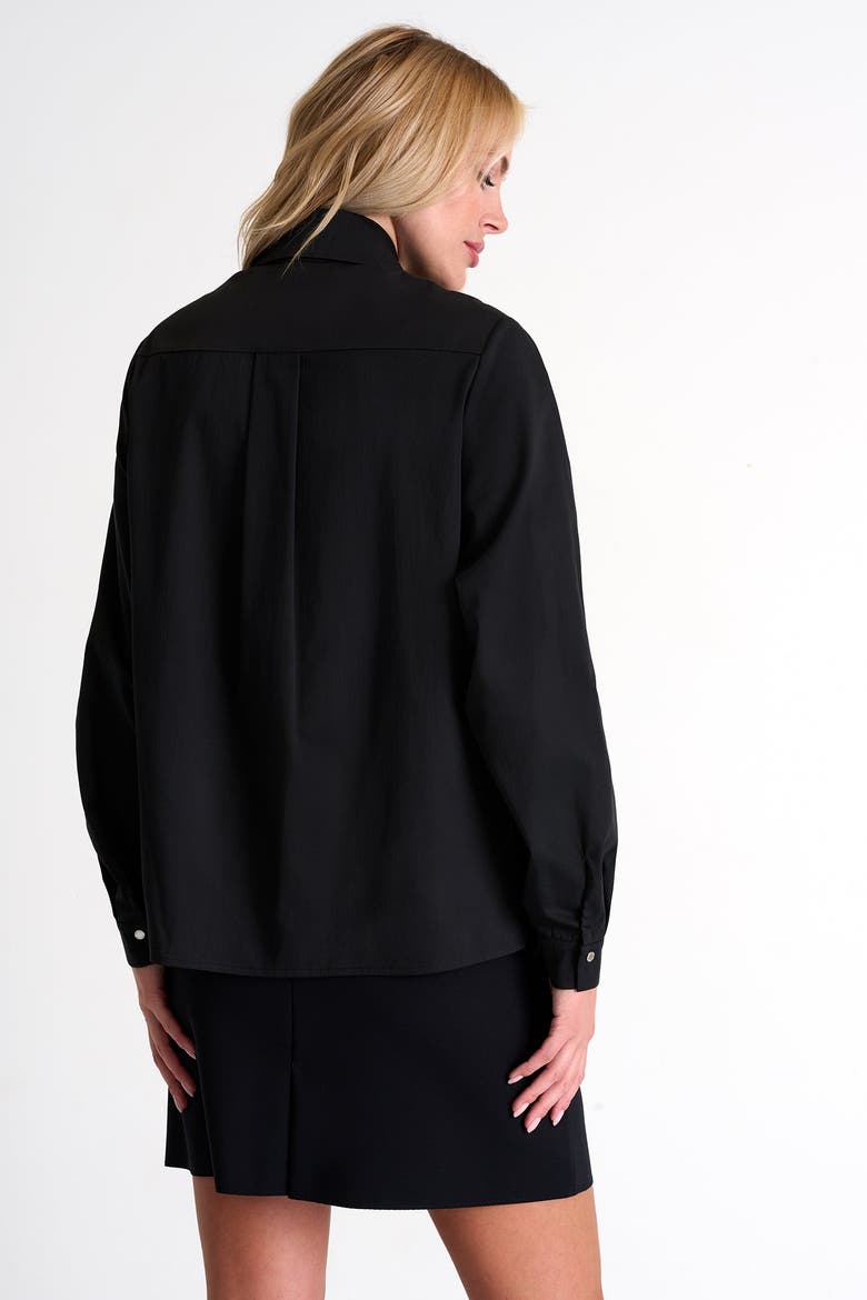 Poplin Shirt Tunic, Alternate, color, Black