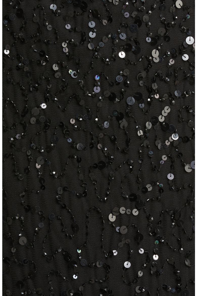 Beaded Cocktail Dress with Bolero, Alternate, color, BLACK