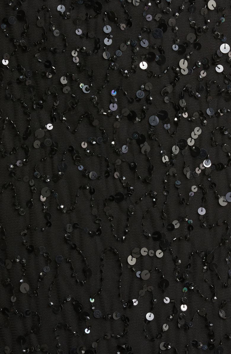 Pisarro Nights Beaded Cocktail Dress with Bolero, Alternate, color, Black