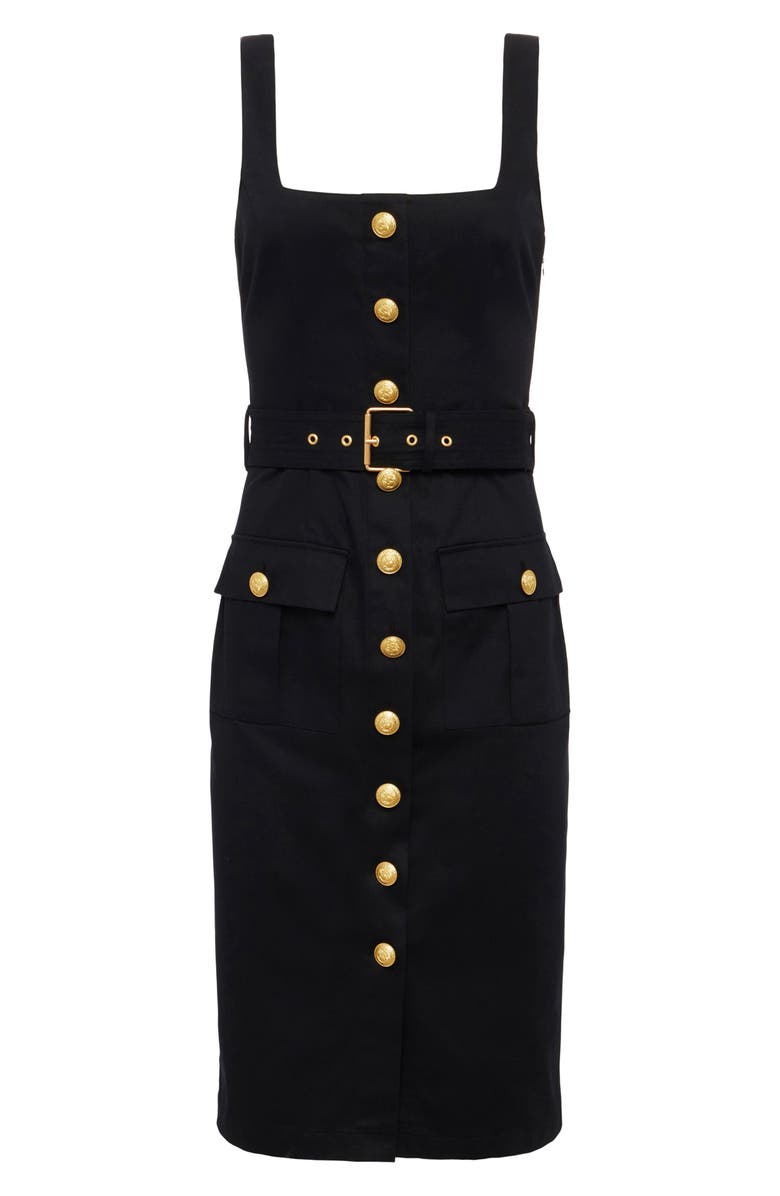 L'AGENCE Belted Sleeveless Dress, Alternate, color,