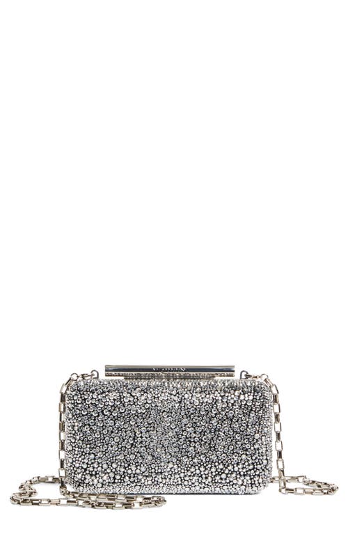 Alexander Mcqueen Mcqueen T-bar Box Clutch In Silver/black