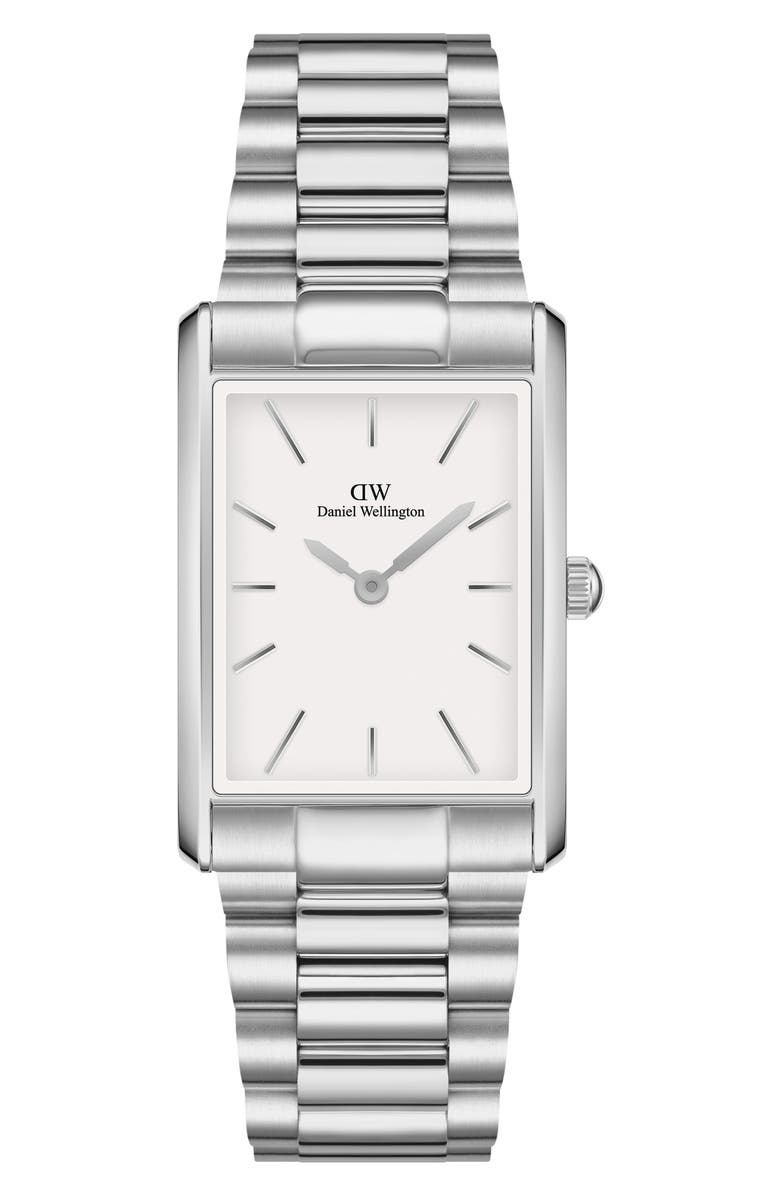 Daniel Wellington Tank Bracelet Watch, 24mmW x 35mmH, Main, color, Silver
