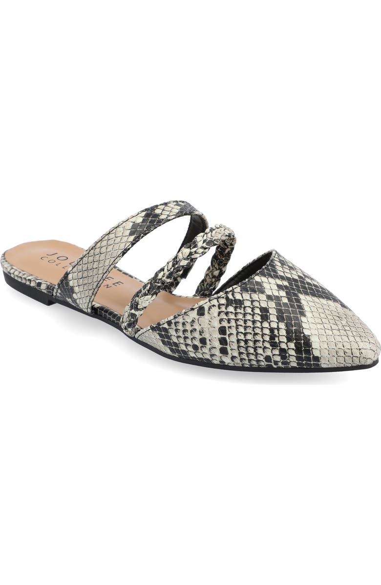 Journee Collection Olivea Mule - Narrow Width, Main, color, Snake