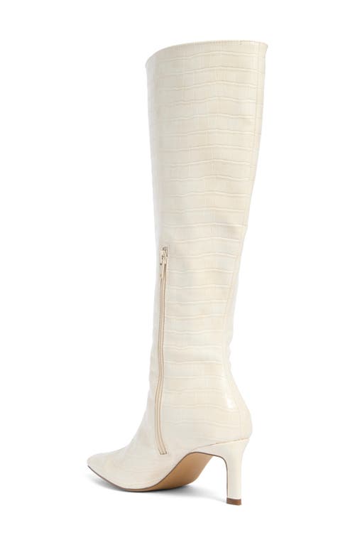 Coconuts By Matisse Robbie Croc Embossed Tall Boot In White