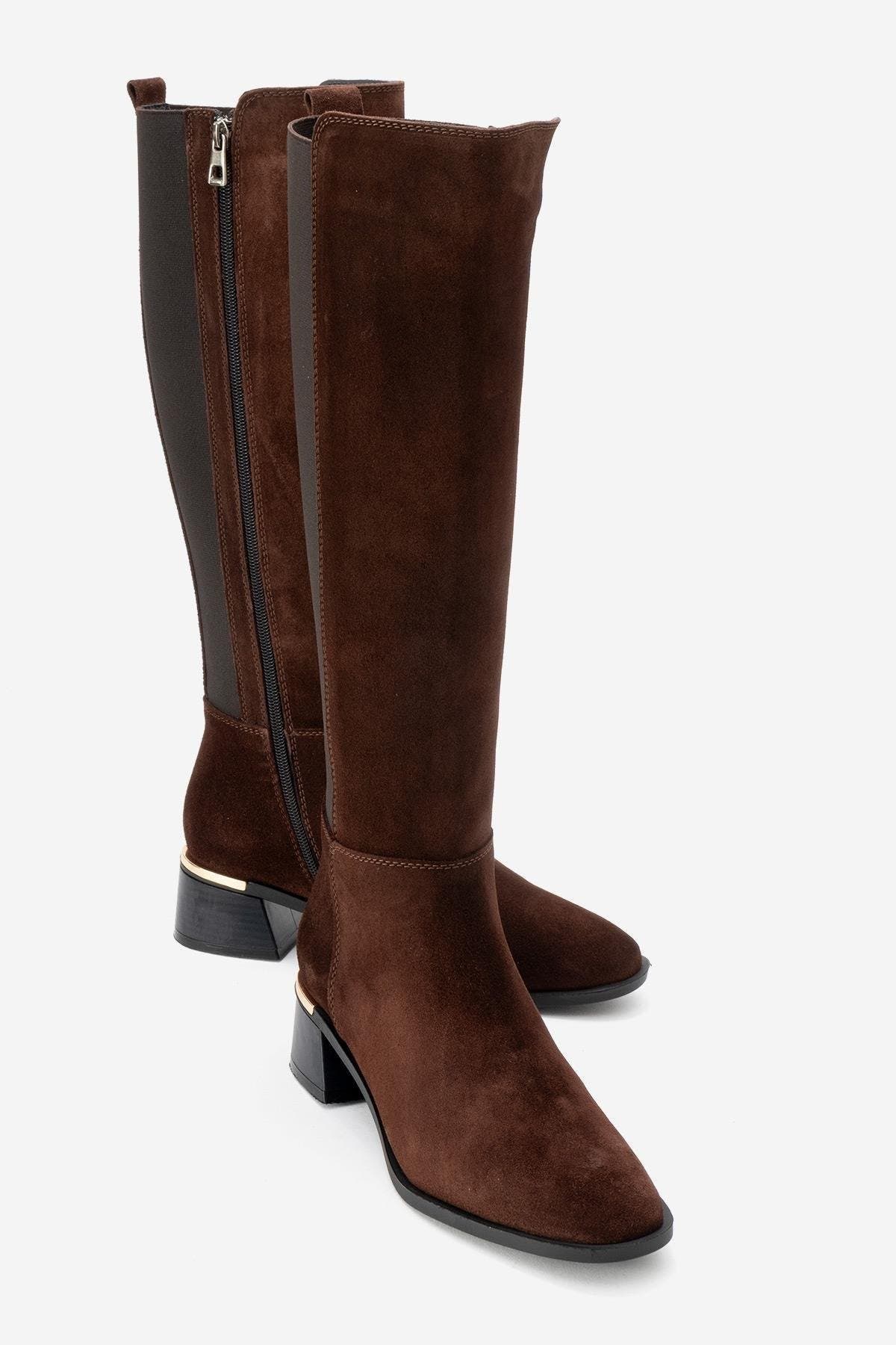 Rochos Leather Boot, Alternate, color, Brown Suede Leather