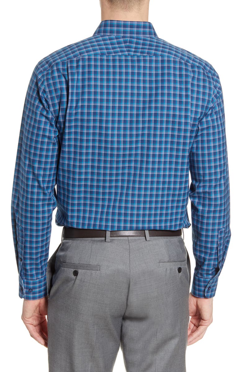 NORDSTROM MEN'S SHOP Trim Fit Non-Iron Plaid Dress Shirt, Alternate, color, 