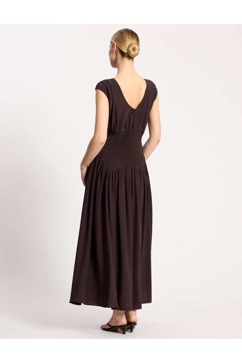 Dipped Drop Waist Maxi Dress, Alternate, color, Chocolate