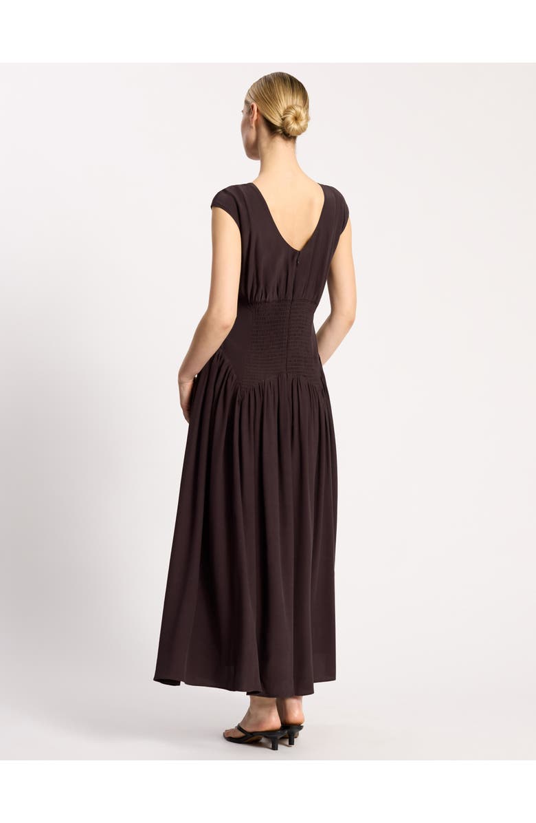 Albaray Dipped Drop Waist Maxi Dress, Alternate, color, Chocolate