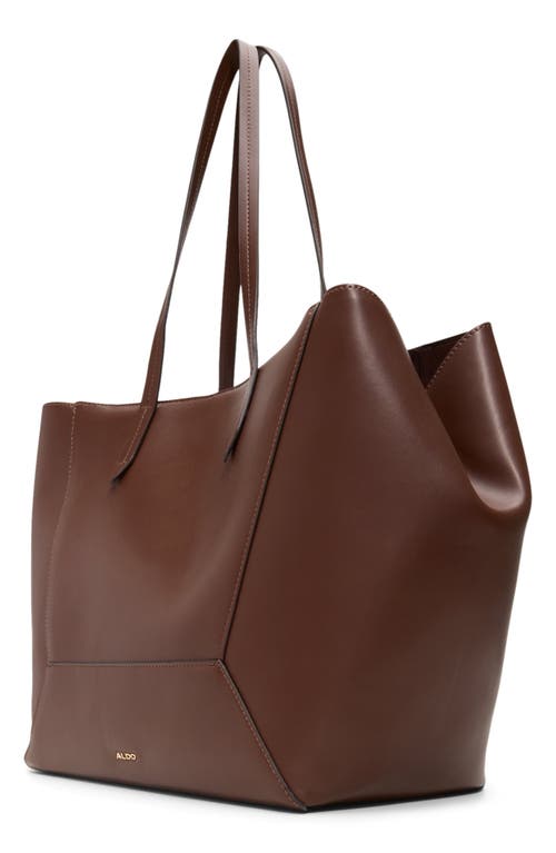 Aldo Salubriss Faux Leather Tote In Brown