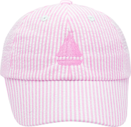 Bits & Bows Sailboat Seersucker Bow Baseball Hat