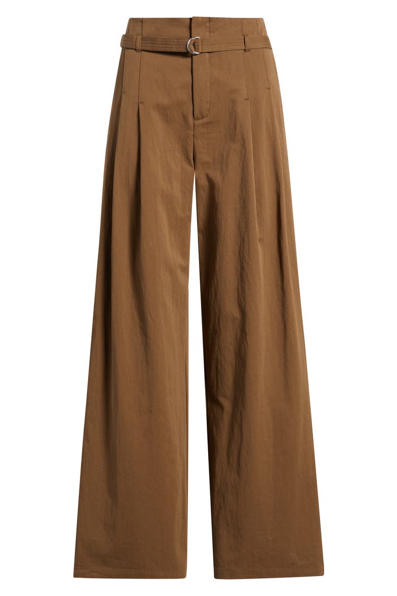 Cubo Patalon Belted Cotton Blend Pants, Alternate, color, KHAKI GREEN