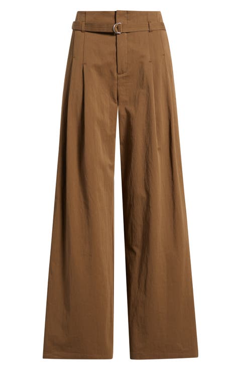 Cubo Patalon Belted Cotton Blend Pants