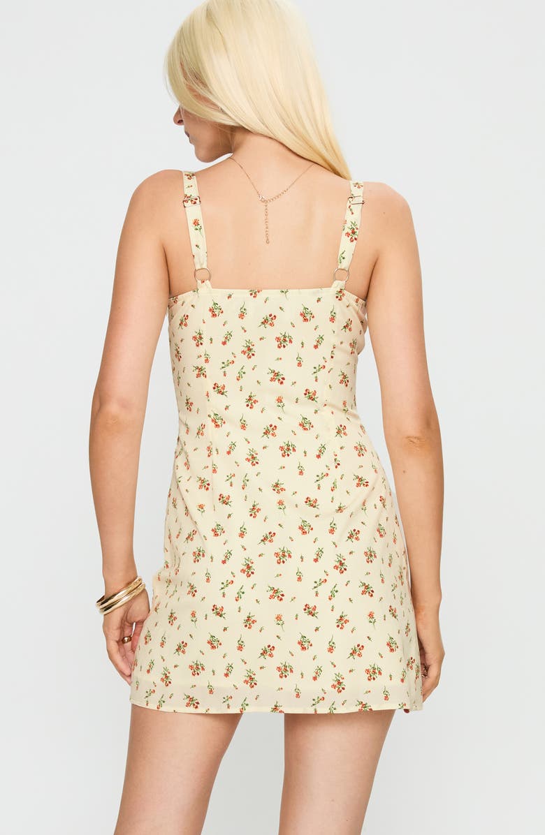 Princess Polly Rosilea Floral Print Sleeveless Minidress, Alternate, color, Yellow Multi Floral