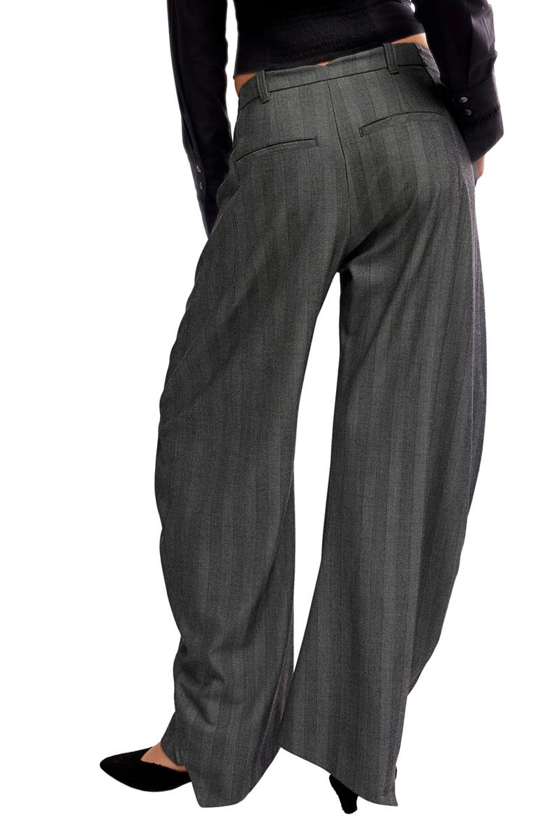 Free People Spotlight Pinstripe Barrel Leg Pants, Alternate, color, 