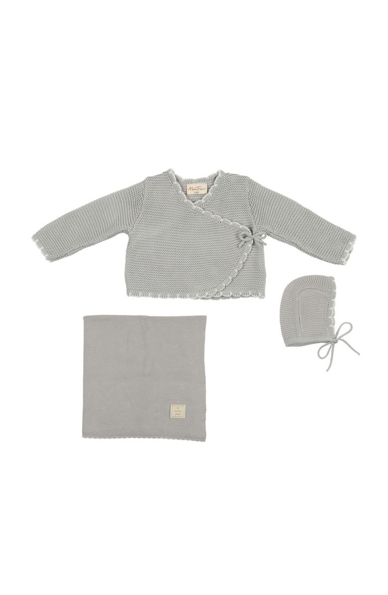 Mon Tresor Bebe Wrapture Cardigan Layette Set, Main, color,