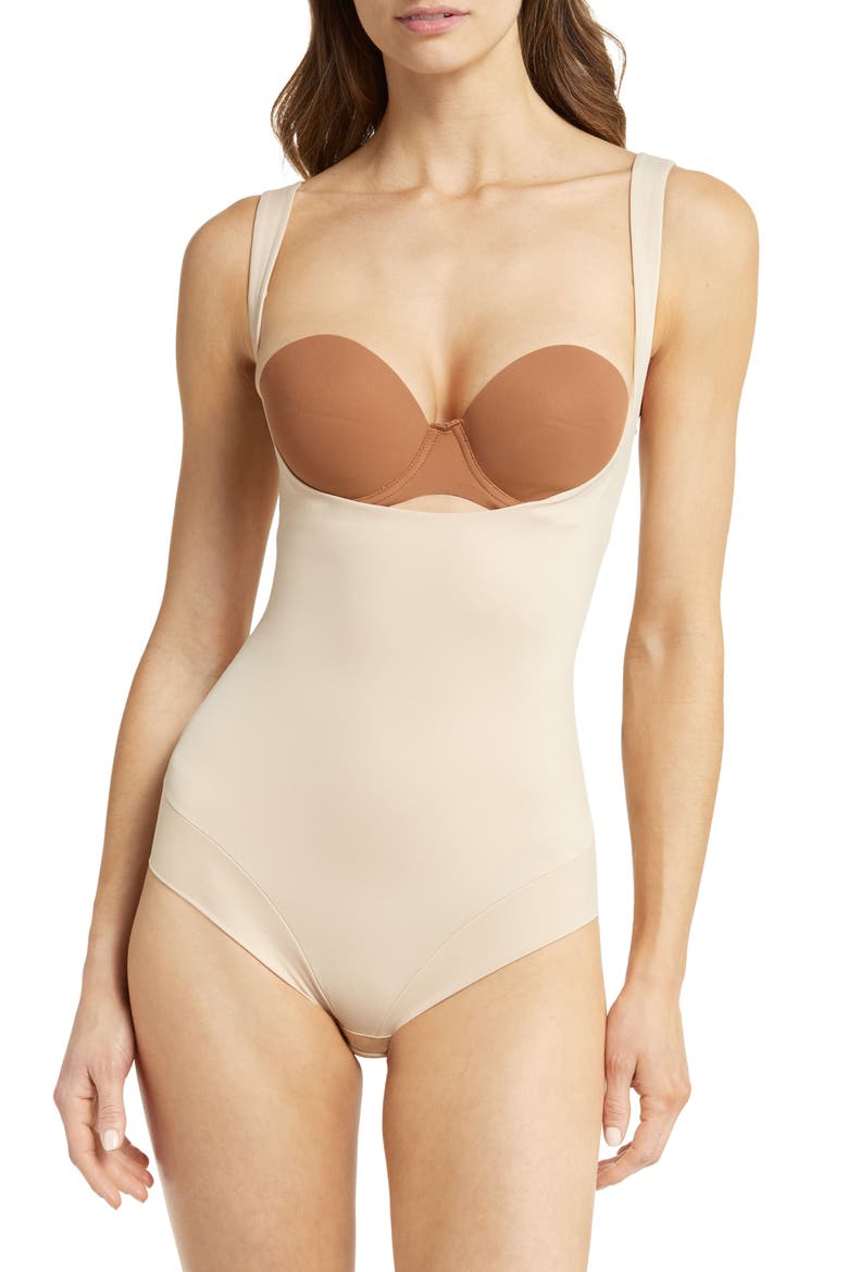 Back Magic® Torsette Bodysuit, Main, color, WARM BEIGE
