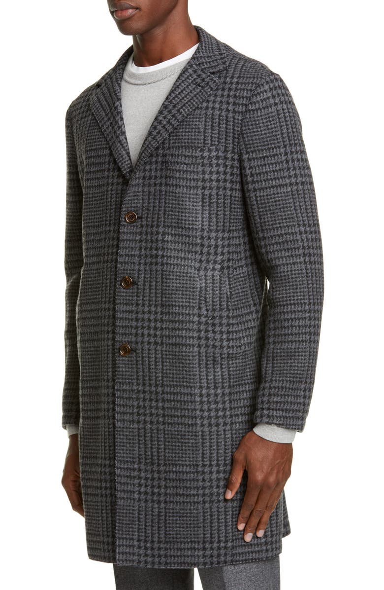 Eleventy Single Breast Oversize Plaid Coat, Alternate, color, 