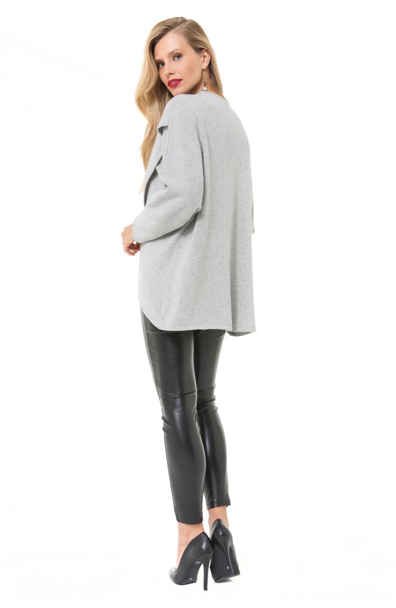 Accouchée Let Loose Crossover Long Sleeve Maternity/Nursing Knit Top, Alternate, color, Grey