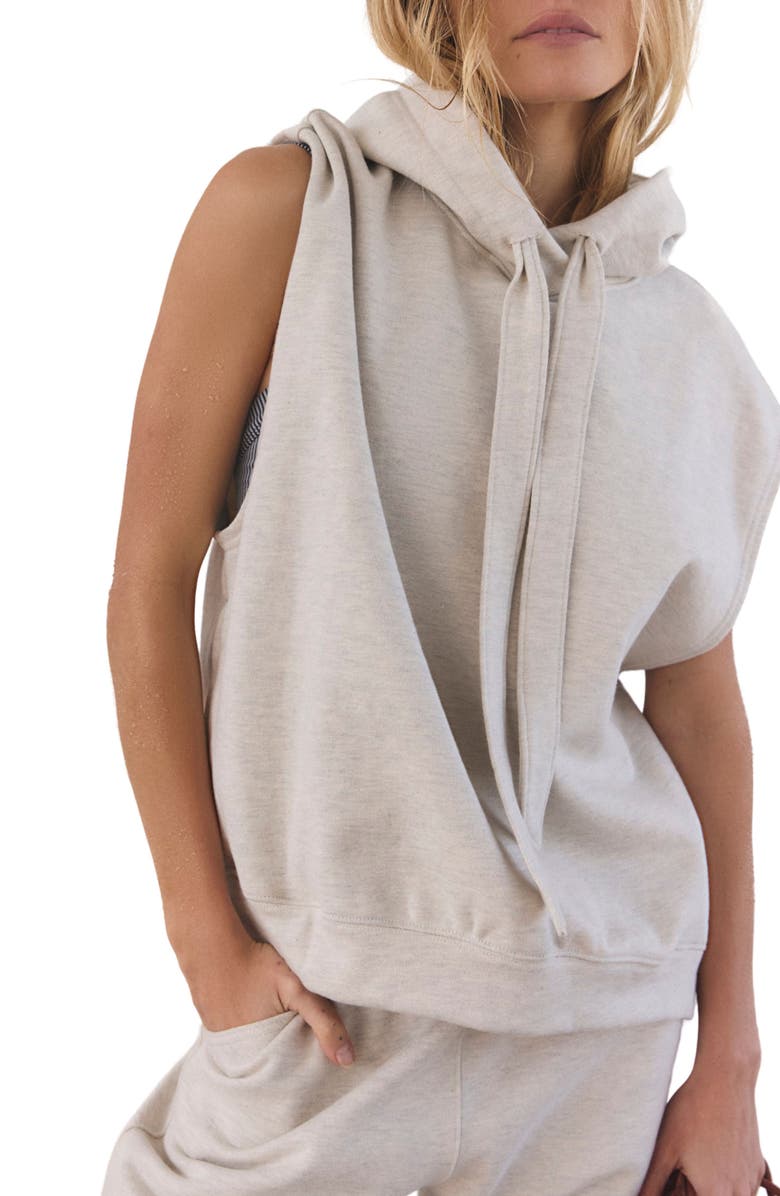 Free People FP Movement For The Win Sleeveless Cotton Hoodie, Main, color,
