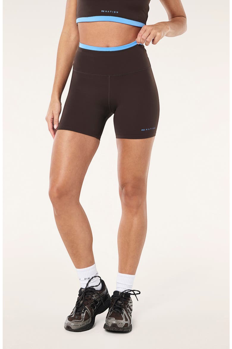 Stellar Bike Shorts, Main, color, COFFEE/ MARINA