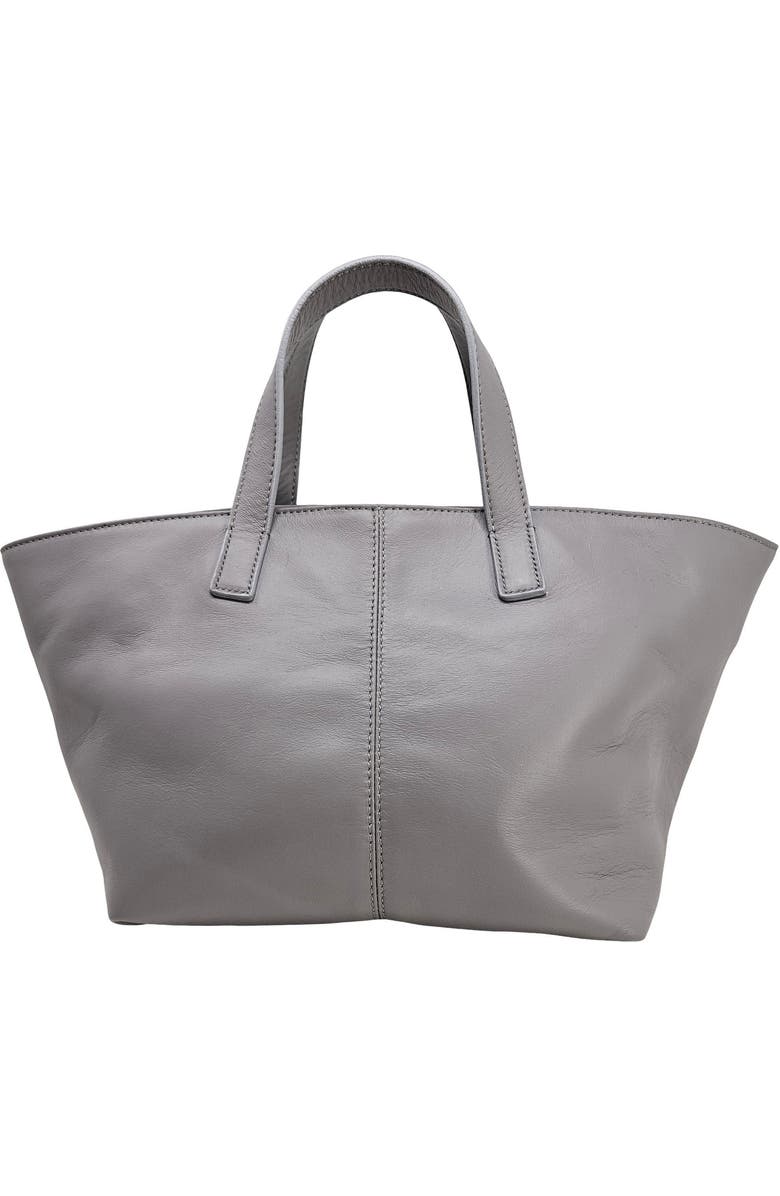 Madison Maison Leather Lock Tote Bag, Alternate, color, Light Grey