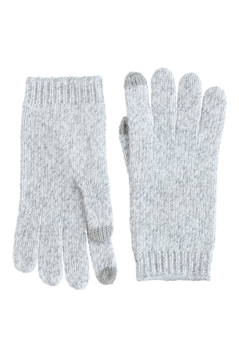 Marl Cashmere Tech Gloves, Main, color, GREY