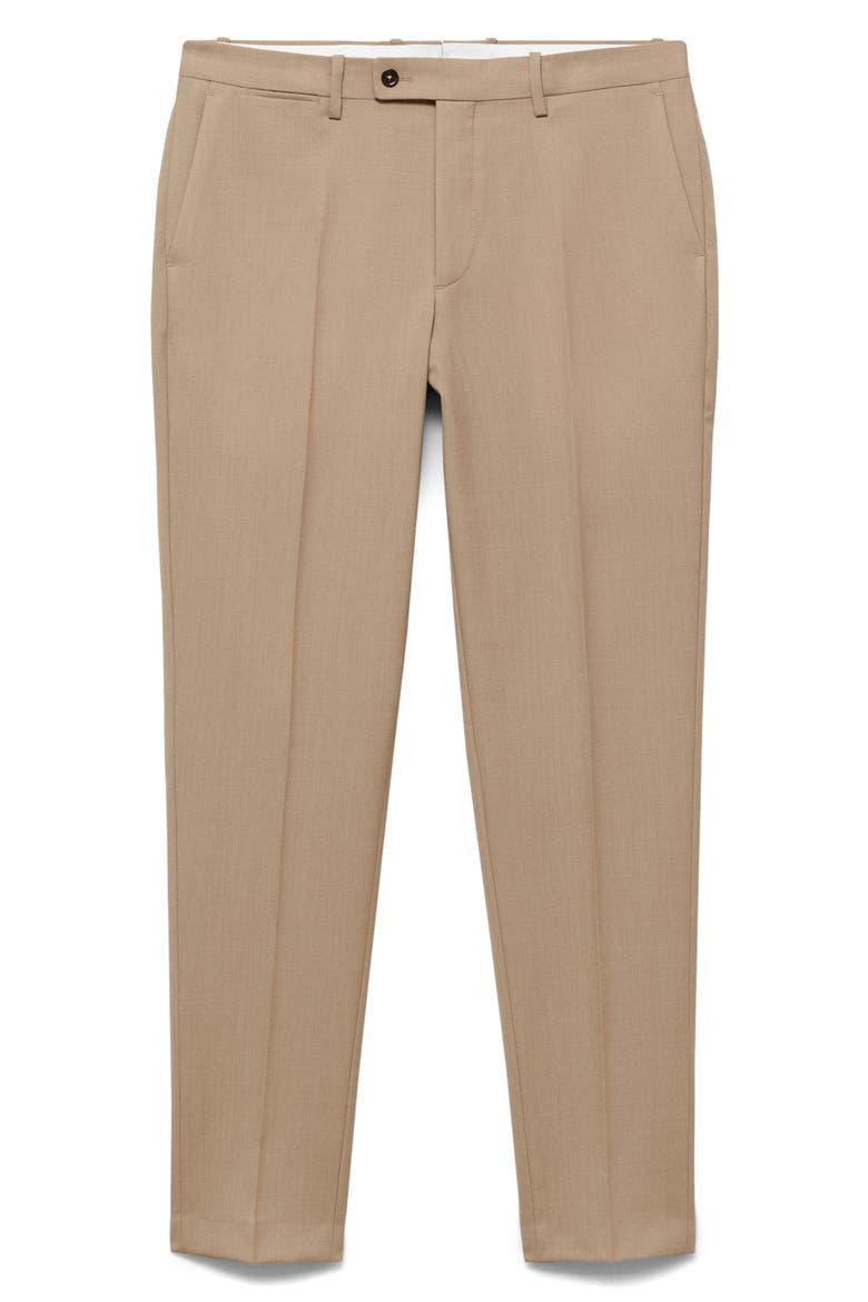 Turin Virgin Slim Fit Wool Pants, Main, color, BEIGE