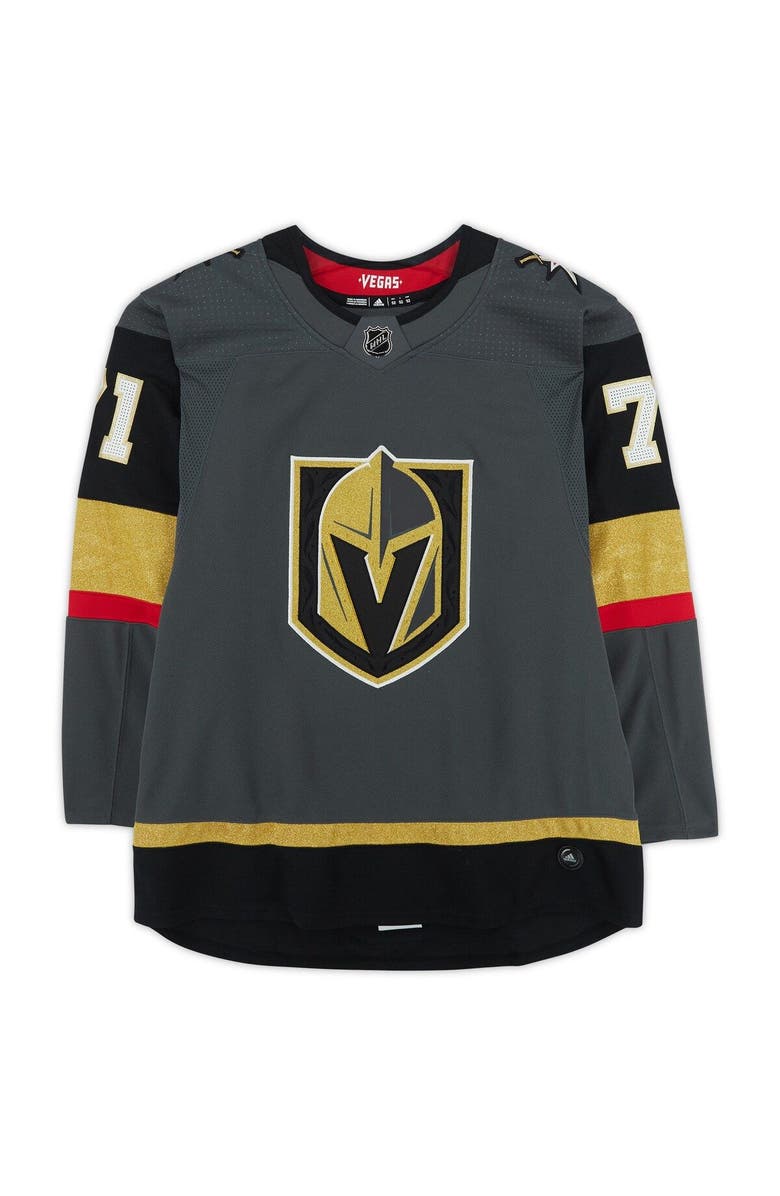 FANATICS AUTHENTIC William Karlsson Vegas Golden Knights Autographed Black Adidas Authentic Jersey with "Wild Bill" Inscription, Alternate, color, 