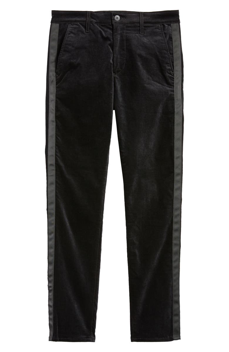 AG Jamison Tuxedo Stripe Velvet Trousers, Alternate, color, 