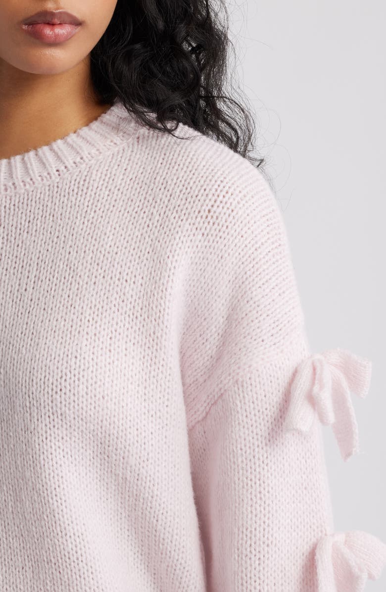 Petal & Pup Lover Tie Sleeve Sweater, Alternate, color, Pink