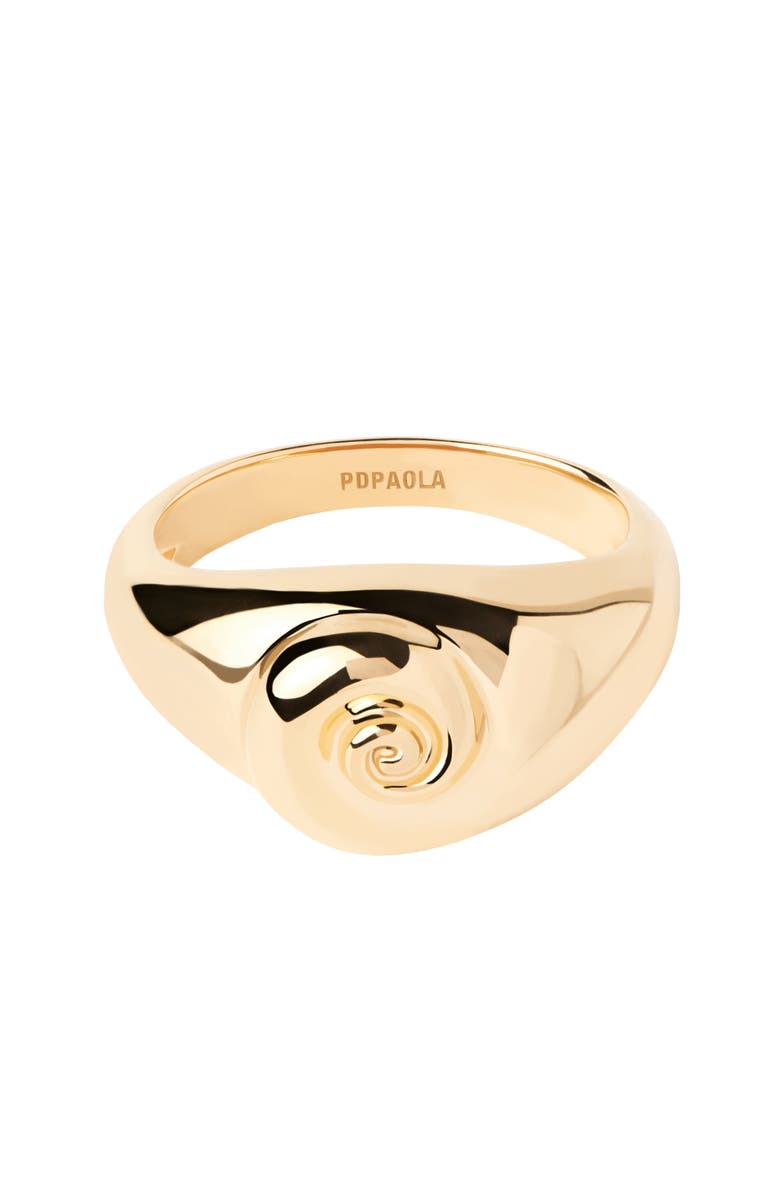 PDPAOLA Shell Ring, Main, color, Gold