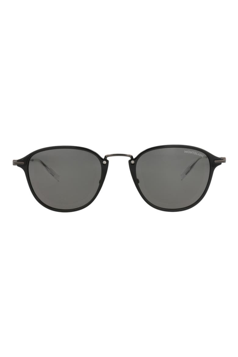 51mm Round Sunglasses, Main, color, BLACK RUTHENIUM GREY