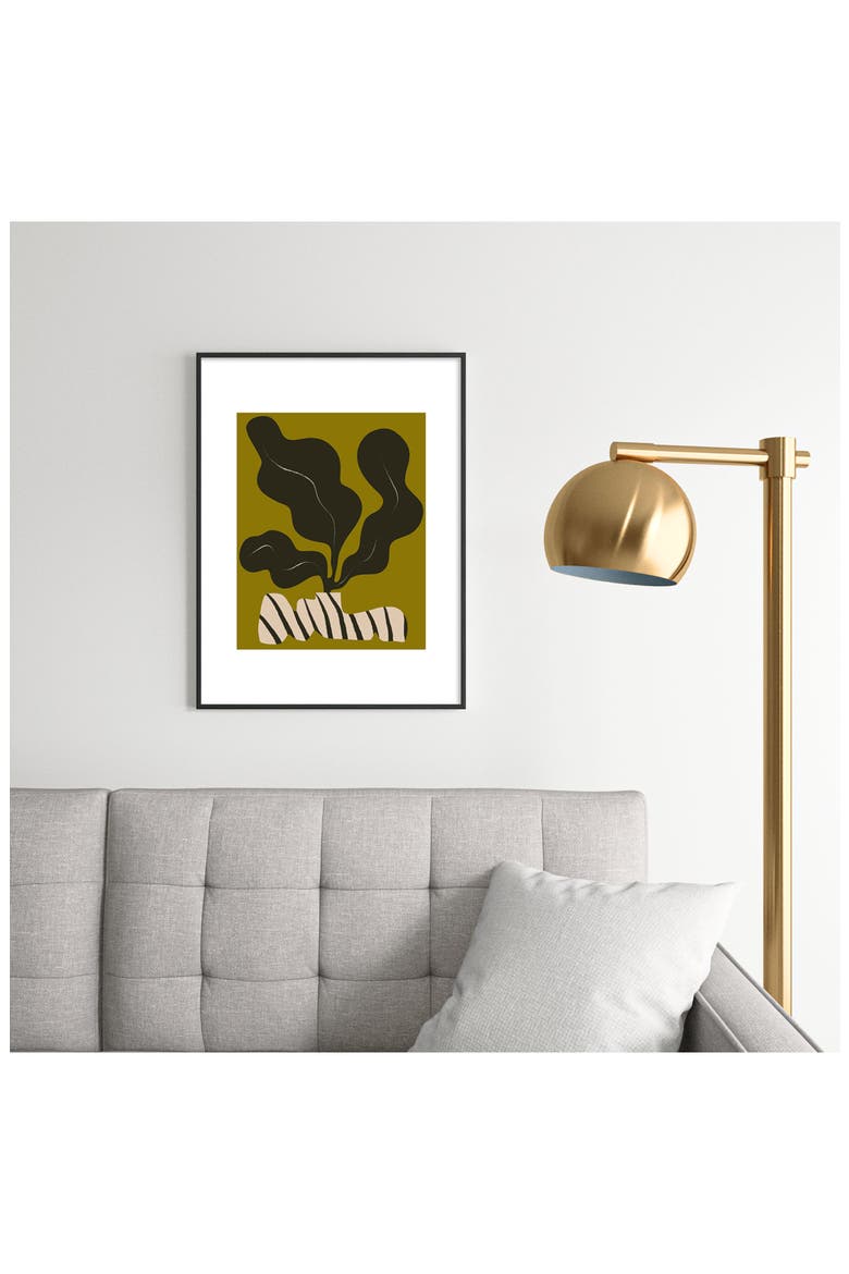Monochrome Wave Framed Art Print, Alternate, color, BLACK TONES