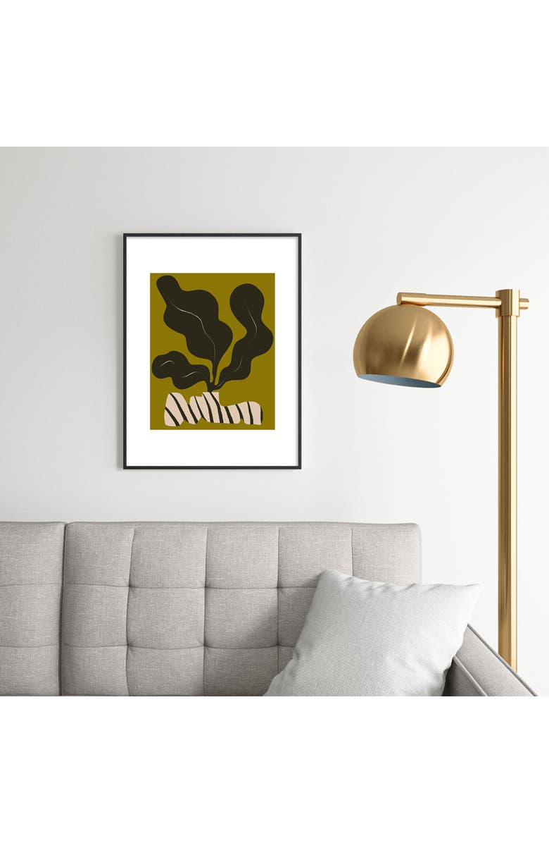 Deny Designs Monochrome Wave Framed Art Print, Alternate, color,