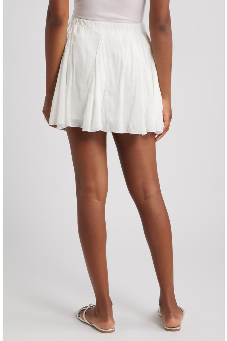 Flippy Cotton Miniskirt, Alternate, color, IVORY