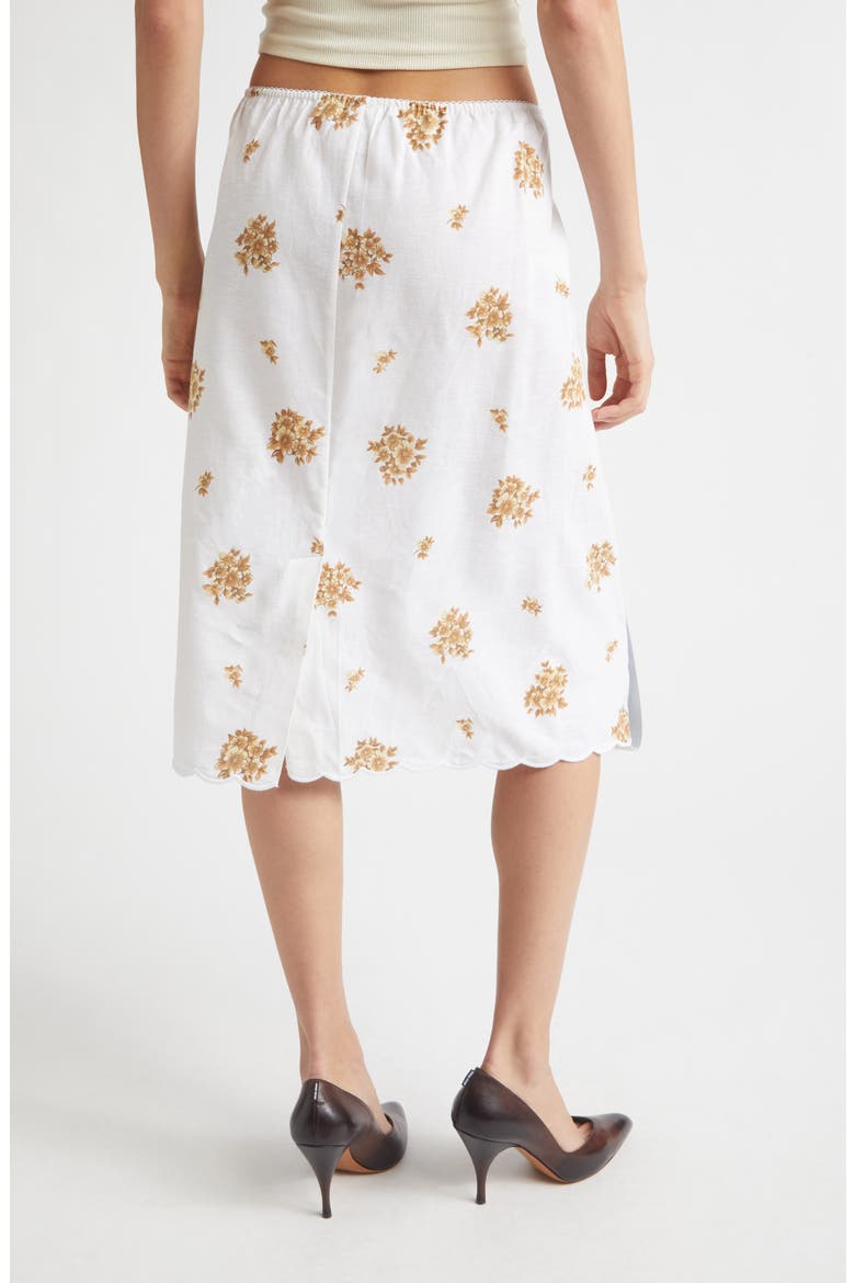 Sisley Armchair Print Cotton Slip Skirt, Alternate, color, FLOWER