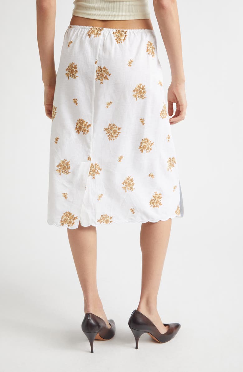 JULIE KEGELS Sisley Armchair Print Cotton Slip Skirt, Alternate, color, Flower