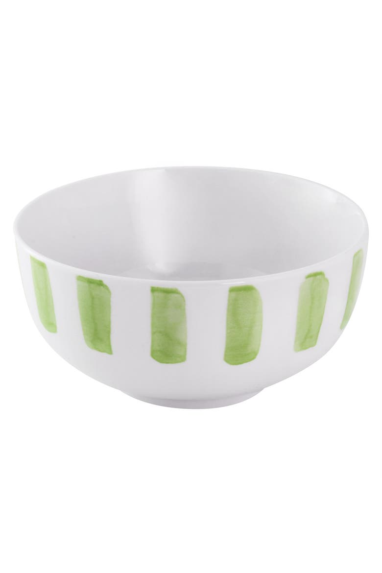 2 Piece Fine Ceramic Cereal Bowl Set, Alternate, color, Green