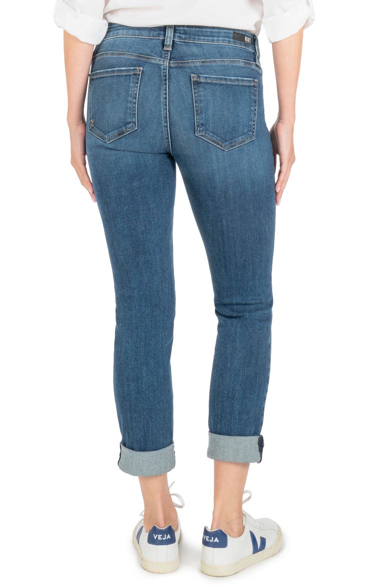 KUT from the Kloth Catherine Ripped High Waist Boyfriend Jeans, Alternate, color, LUCRATIVE