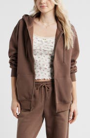 BP. Oversize Zip Fleece Hoodie