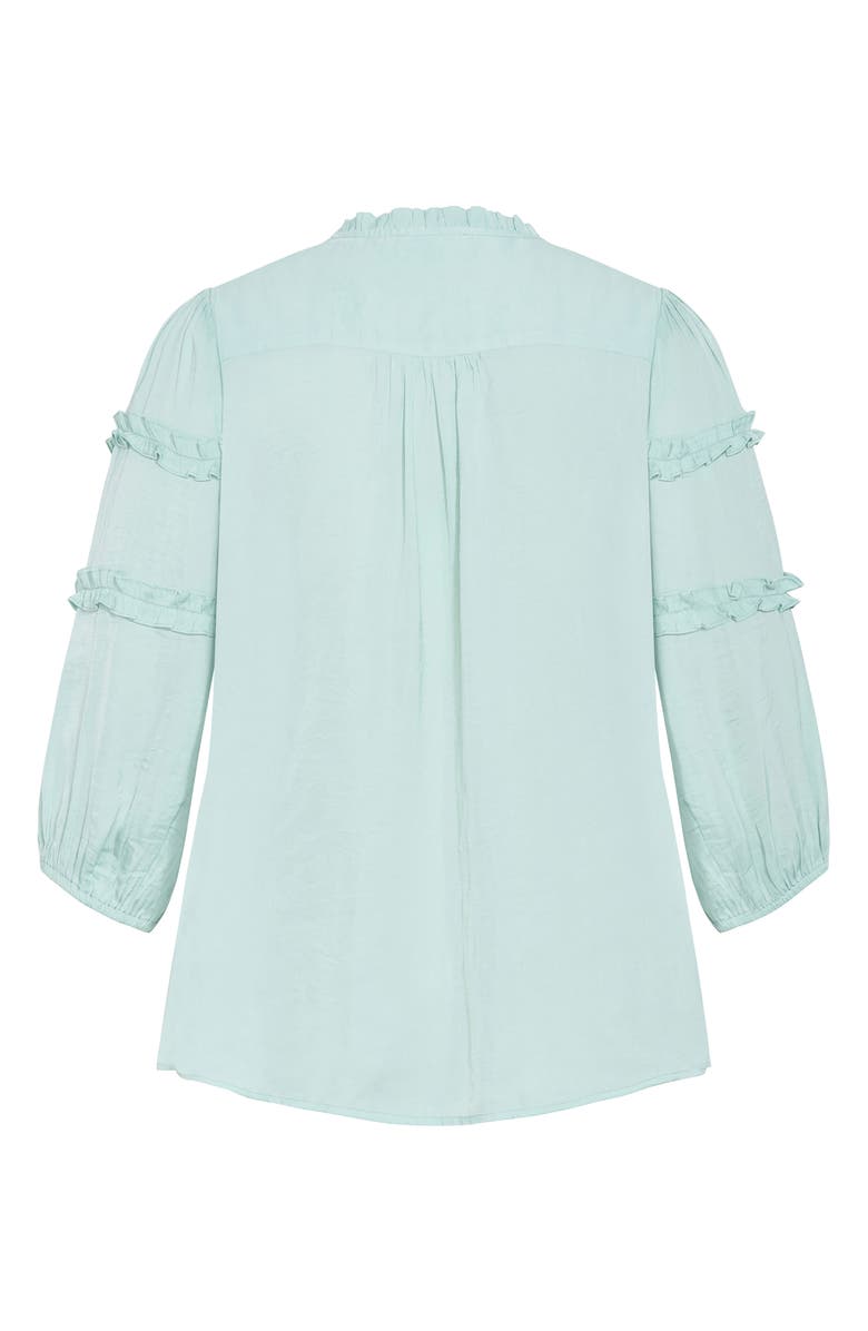 City Chic Drama Queen Ruffle Top, Alternate, color, 
