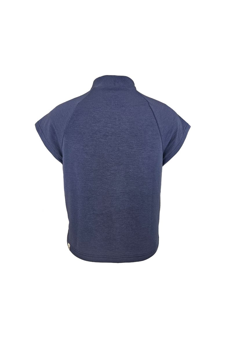 Victoria Half Zip Cap Sleeve Pullover, Alternate, color, Spellbound