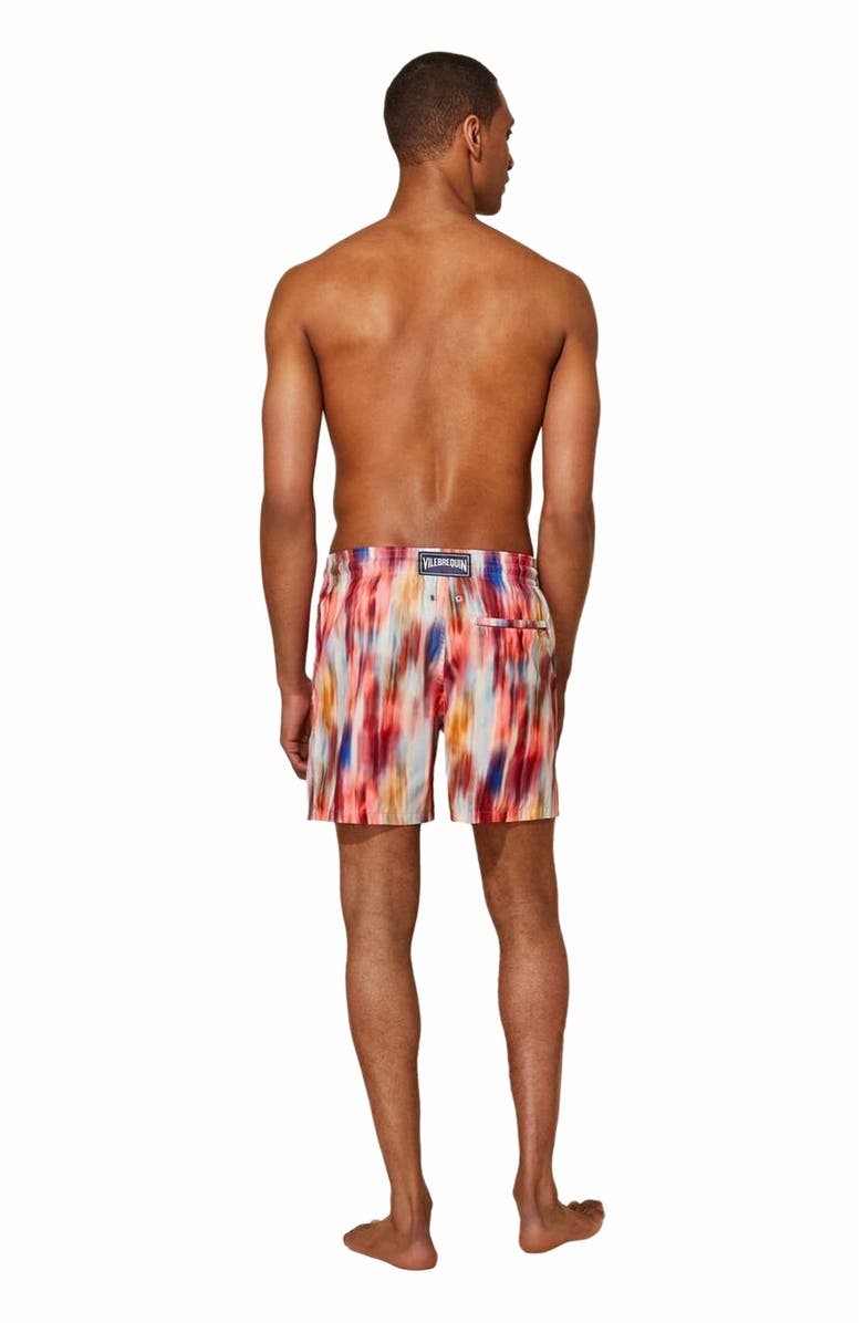 Vilebrequin Men's Ikat Flowers Ultra-Light And Packable Swim Trunks, Alternate, color, 
