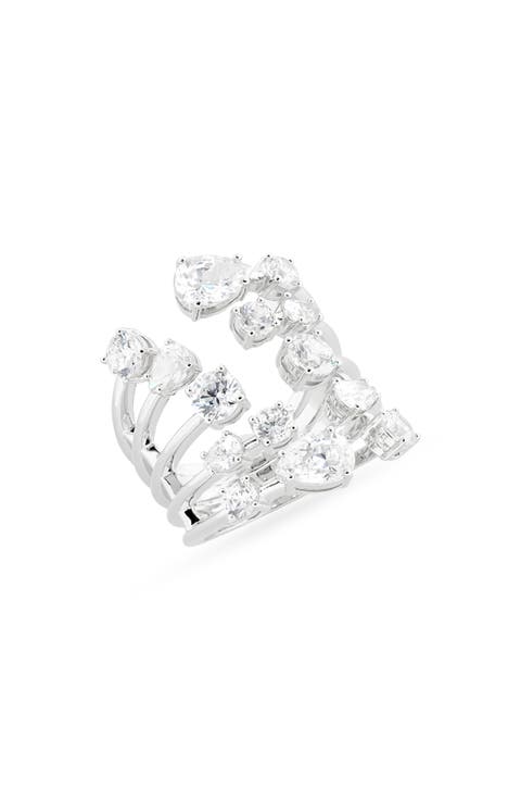 Hollywood Multi Row Cubic Zirconia Ring