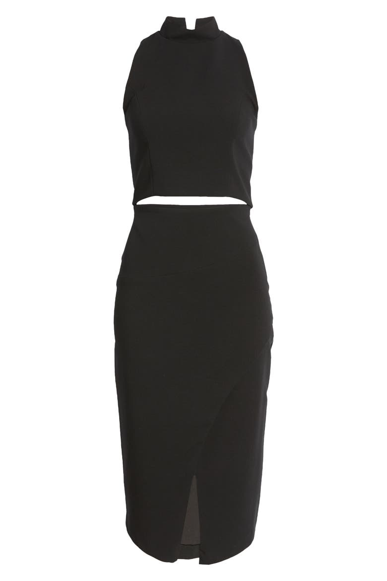 Juma Two Piece Sleeveless Sheath Dress, Alternate, color, BLACK