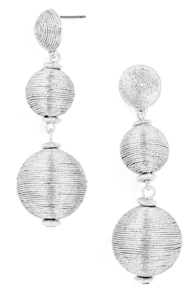 Crispin Drop Earrings, Main, color, SILVER